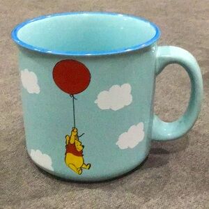 Disney Winnie the Pooh Bear red  Balloon Strong Up positive collector mug cup